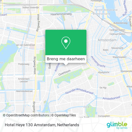 Hotel Heye 130 Amsterdam kaart