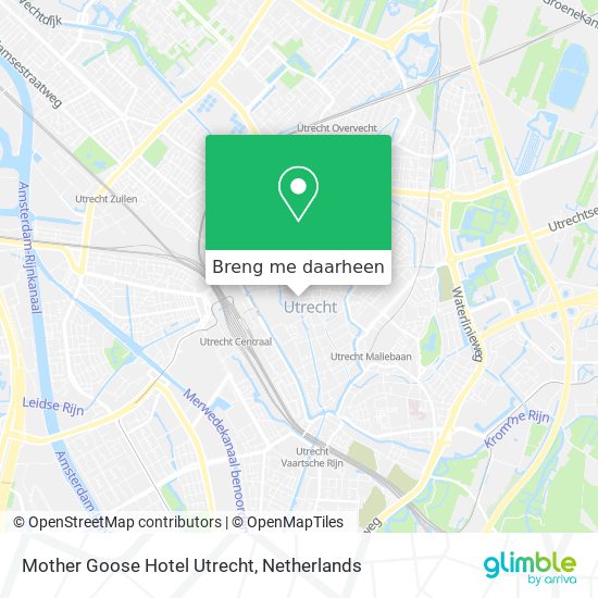 Mother Goose Hotel Utrecht kaart