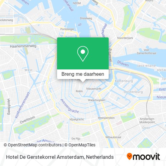 Hotel De Gerstekorrel Amsterdam kaart