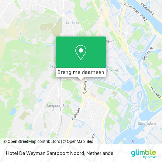 Hotel De Weyman Santpoort Noord kaart