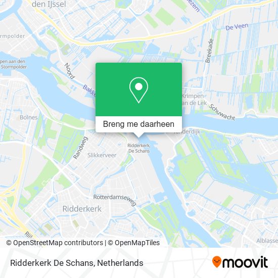 Ridderkerk De Schans kaart