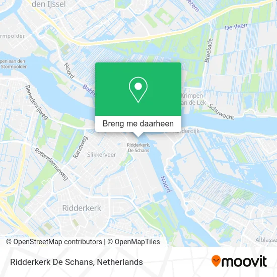 Ridderkerk De Schans kaart
