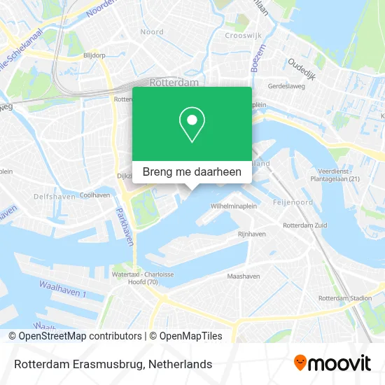 Rotterdam Erasmusbrug kaart