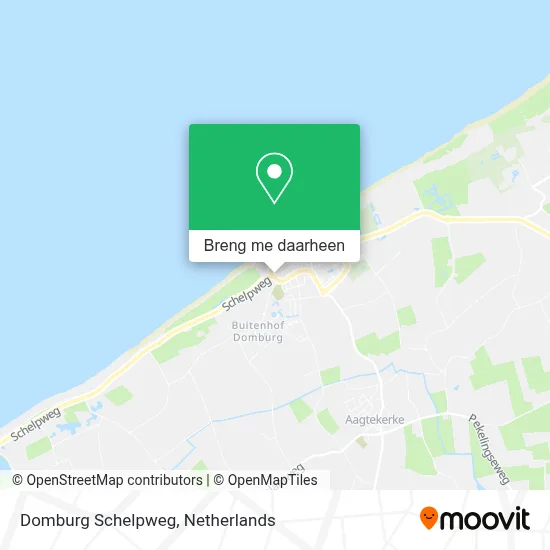 Domburg Schelpweg kaart