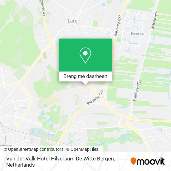 Van der Valk Hotel Hilversum De Witte Bergen kaart