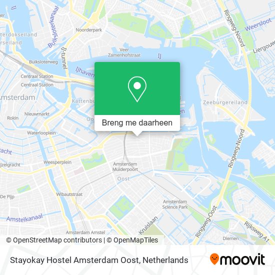 Stayokay Hostel Amsterdam Oost kaart