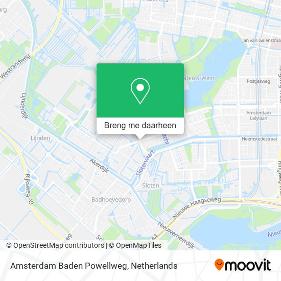 Amsterdam Baden Powellweg kaart
