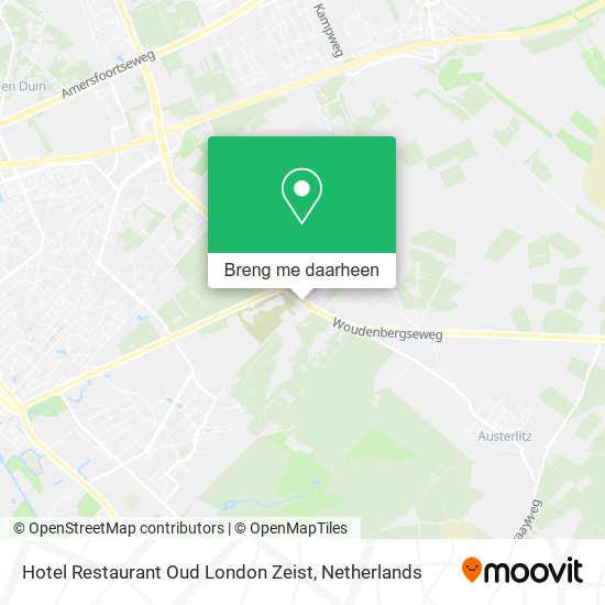 Hotel Restaurant Oud London Zeist kaart