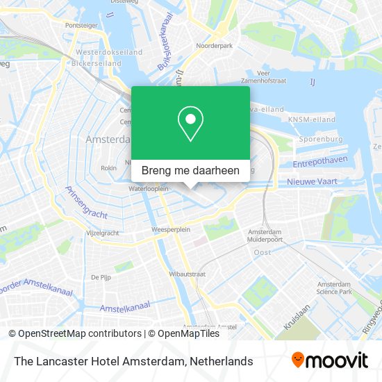 The Lancaster Hotel Amsterdam kaart