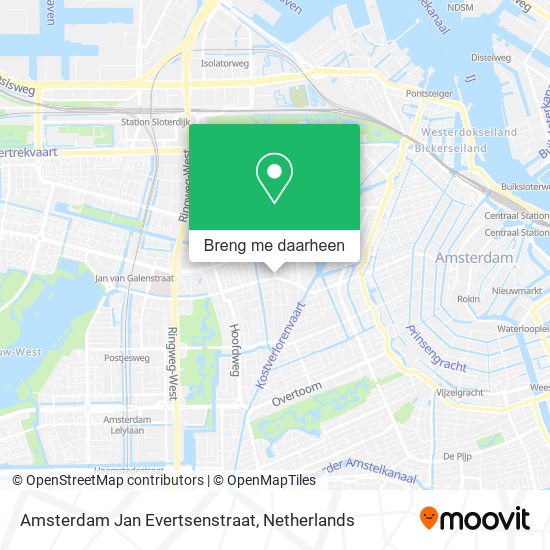 Amsterdam Jan Evertsenstraat kaart