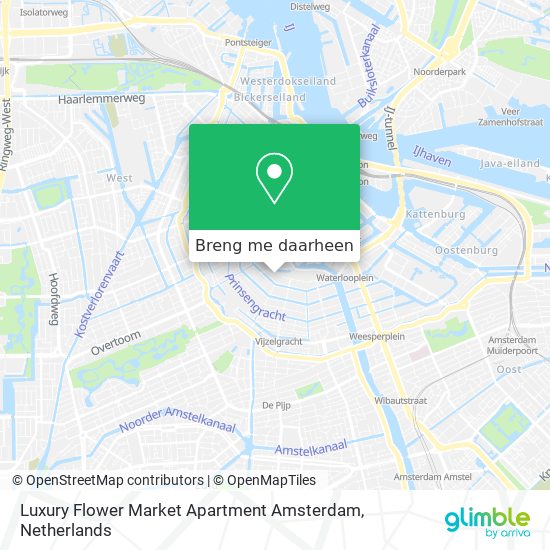 Luxury Flower Market Apartment Amsterdam kaart