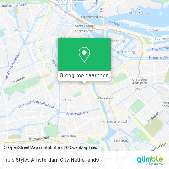 ibis Styles Amsterdam City kaart