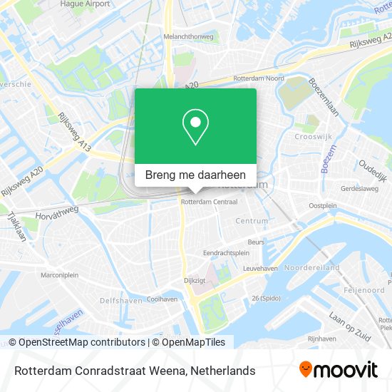 Rotterdam Conradstraat Weena kaart