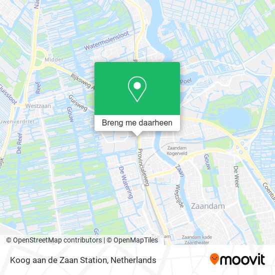 Koog aan de Zaan Station kaart
