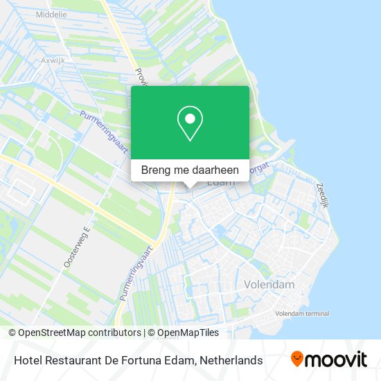 Hotel Restaurant De Fortuna Edam kaart