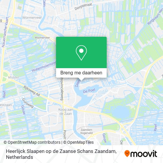 Heerlijck Slaapen op de Zaanse Schans Zaandam kaart