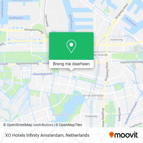 XO Hotels Infinity Amsterdam kaart