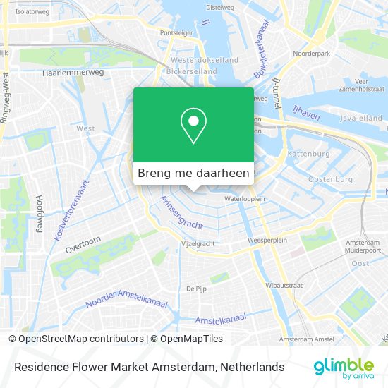 Residence Flower Market Amsterdam kaart