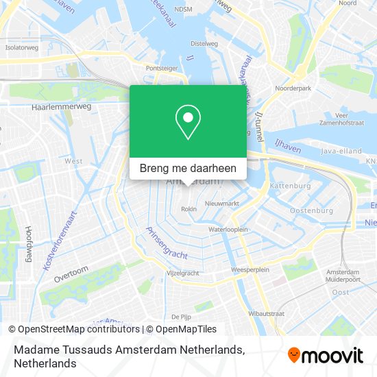 Madame Tussauds Amsterdam Netherlands kaart