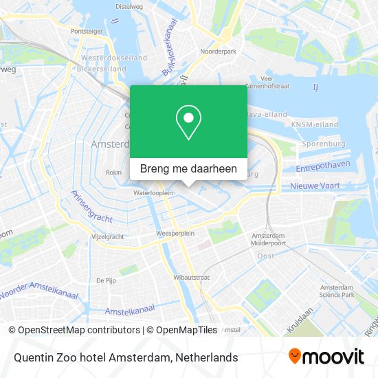 Quentin Zoo hotel Amsterdam kaart