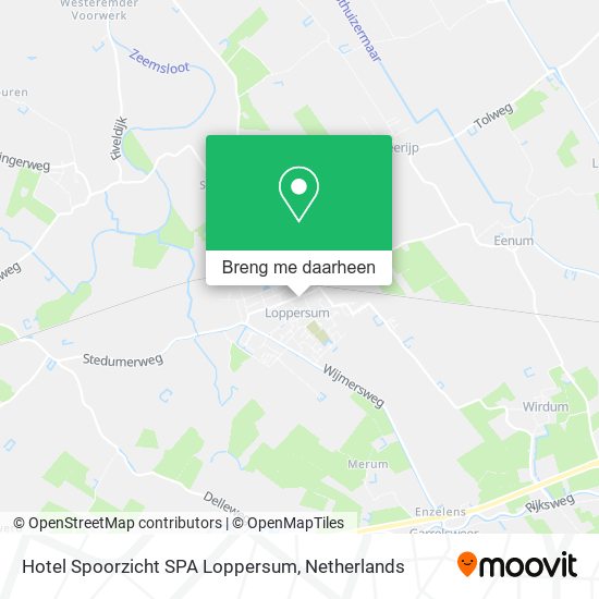 Hotel Spoorzicht SPA Loppersum kaart