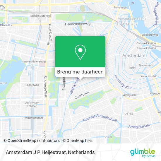 Amsterdam J P Heijestraat kaart