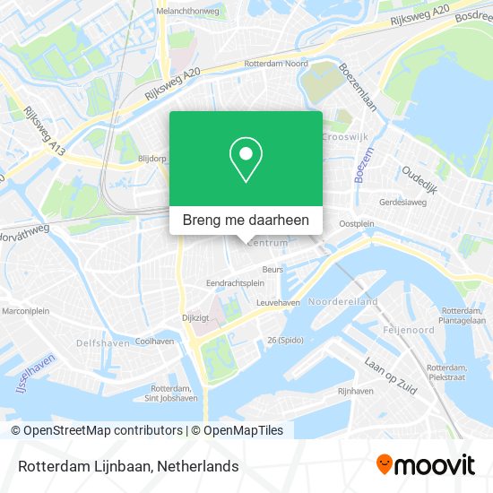 Rotterdam Lijnbaan kaart