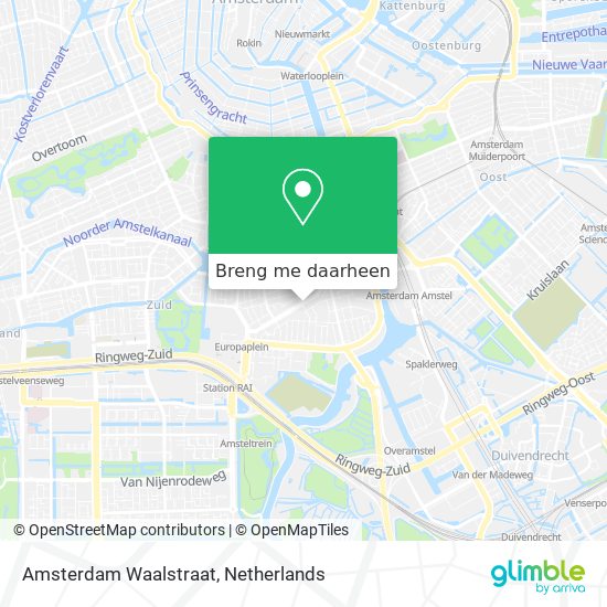 Amsterdam Waalstraat kaart