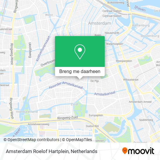 Amsterdam Roelof Hartplein kaart