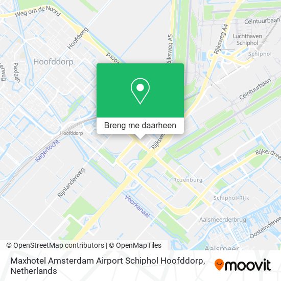 Maxhotel Amsterdam Airport Schiphol Hoofddorp kaart