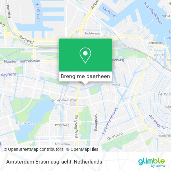 Amsterdam Erasmusgracht kaart