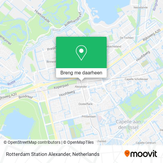 Rotterdam Station Alexander kaart