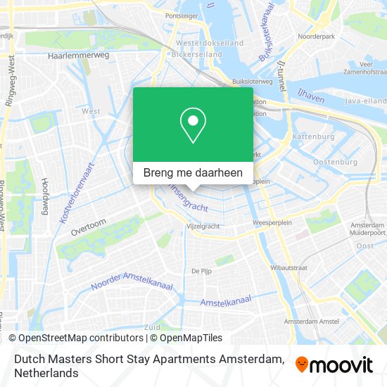 Dutch Masters Short Stay Apartments Amsterdam kaart