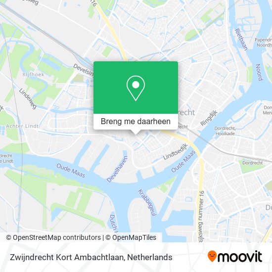 Zwijndrecht Kort Ambachtlaan kaart