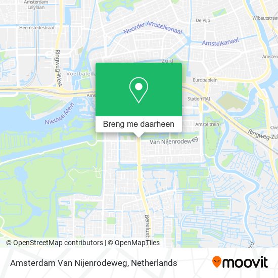Amsterdam Van Nijenrodeweg kaart