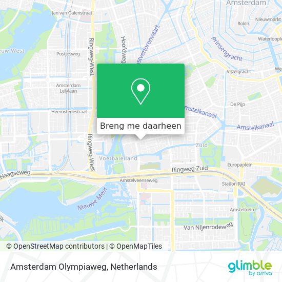 Amsterdam Olympiaweg kaart