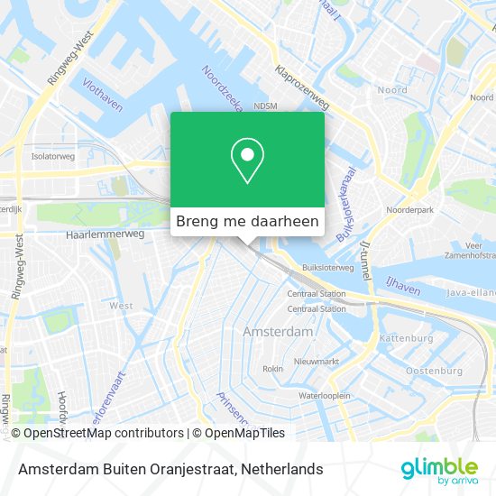 Amsterdam Buiten Oranjestraat kaart