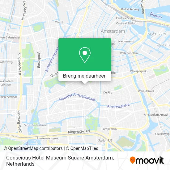 Conscious Hotel Museum Square Amsterdam kaart