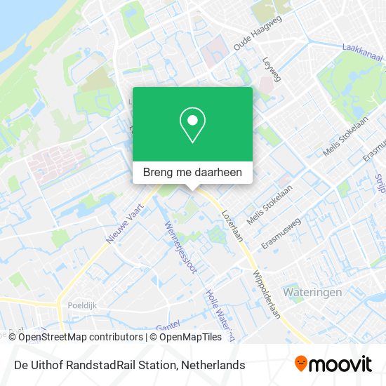 De Uithof RandstadRail Station kaart