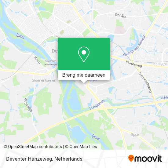 Deventer Hanzeweg kaart