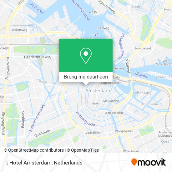 t Hotel Amsterdam kaart