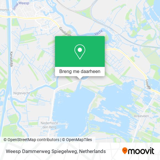 Weesp Dammerweg Spiegelweg kaart