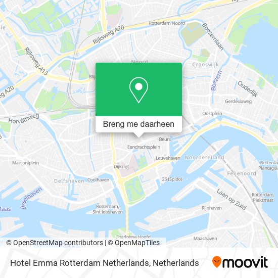 Hotel Emma Rotterdam Netherlands kaart