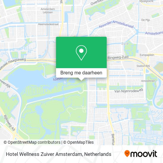 Hotel Wellness Zuiver Amsterdam kaart