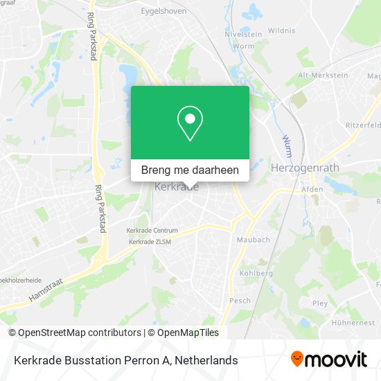 Kerkrade Busstation Perron A kaart