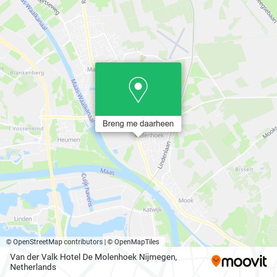 Van der Valk Hotel De Molenhoek Nijmegen kaart