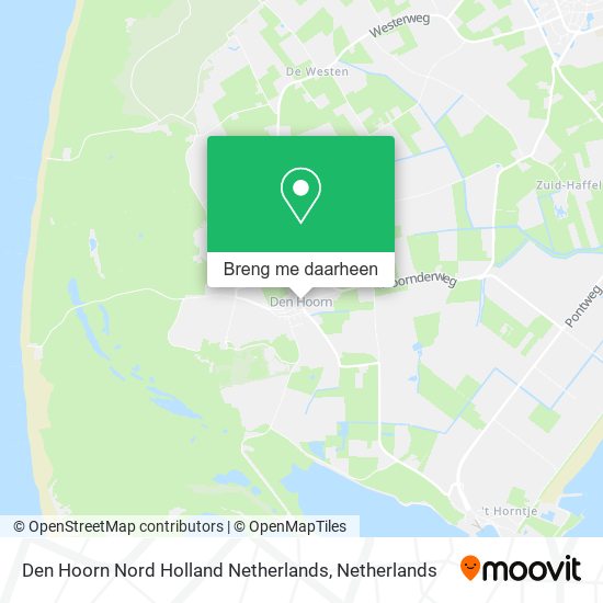 Den Hoorn Nord Holland Netherlands kaart