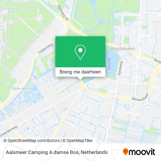 Aalsmeer Camping A damse Bos kaart
