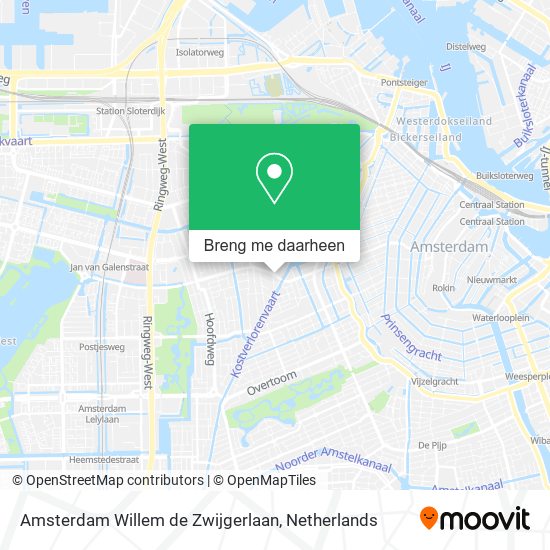 Amsterdam Willem de Zwijgerlaan kaart