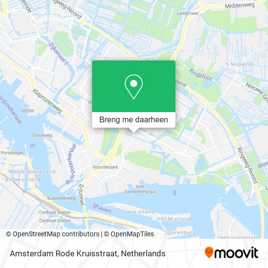 Amsterdam Rode Kruisstraat kaart